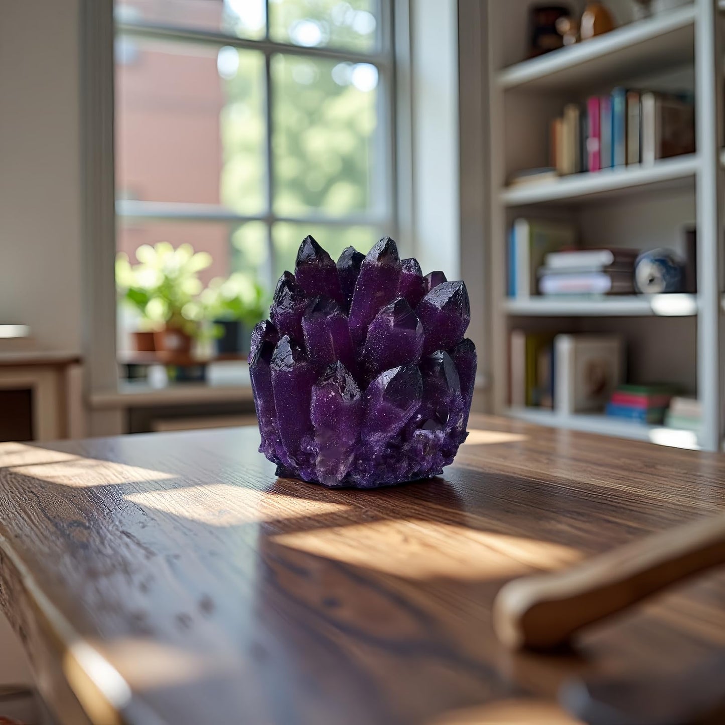 DUKIZA Large Amethyst Crystal Cluster，Real Crystals ，raw Crystal Cluster， Amethyst Stone ，Large Crystals Cluster for Home Decor