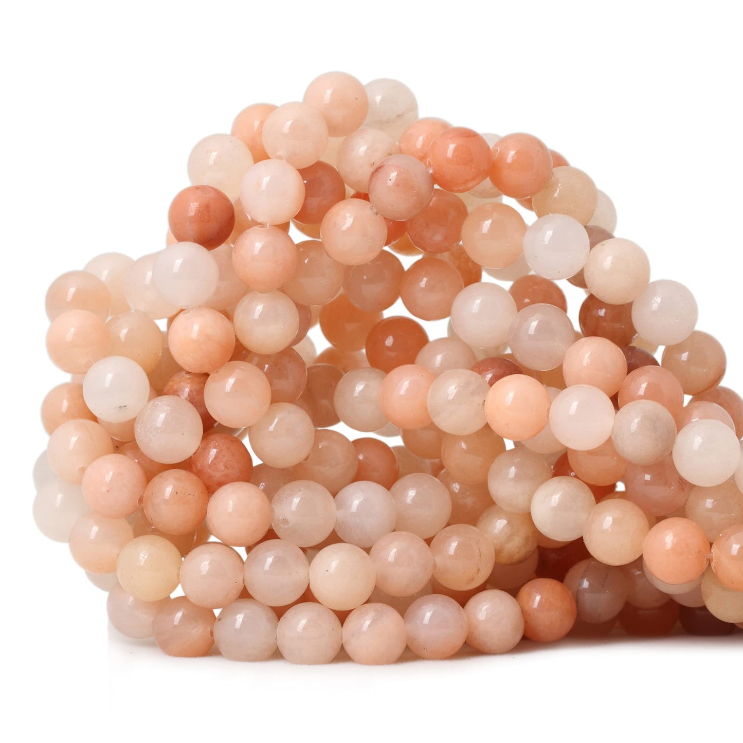CHEAVIAN 45PCS 8mm Natural Pink Aventurine Round Loose Beads for Jewelry Making DIY Bracelet Necklace Materials 1 Strand 15"