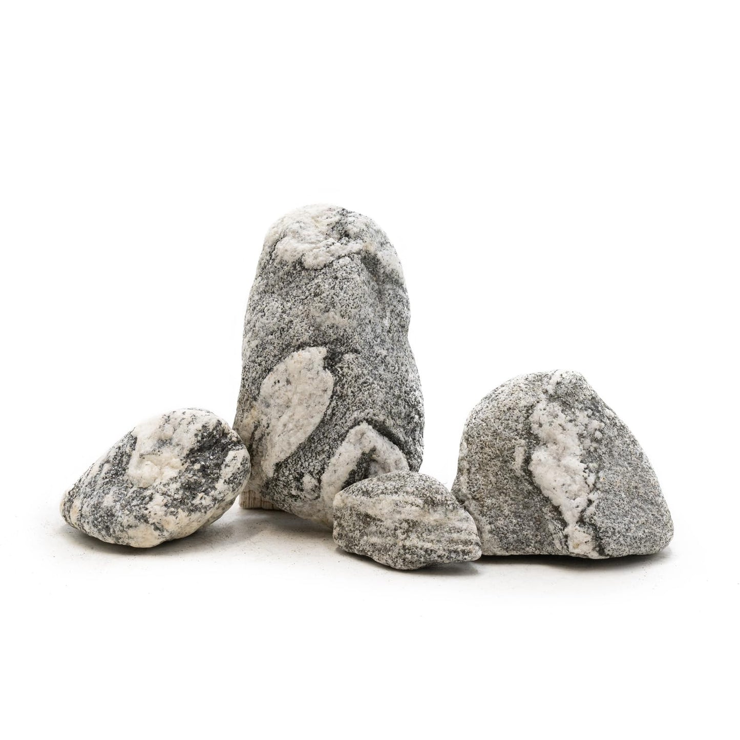 KINGRUI Aquarium Rocks Silver Seiryu Rock 5lb Natural Stone for Fish Tanks, Terrariums, Bonsai, Garden Decoration, Micro Landscapes & Reptile Terrariums(2-5inch 4-5Pcs)