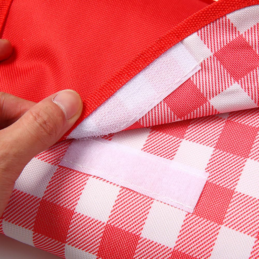 LRUUIDDE Oversize Picnic Beach Blanket, 80''x80'' Outdoor Waterproof Foldable Sandproof Blankets Plaid Picnic Mat for Beach Camping on Grass Picnic Blankets (RED, 80x80in)