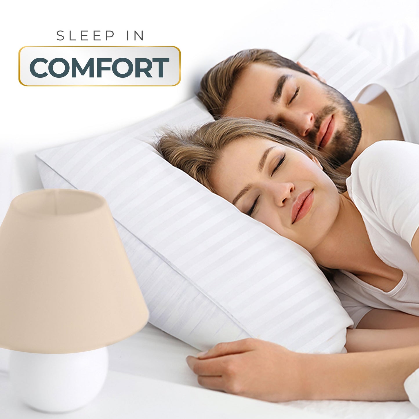 Utopia Bedding Bed Pillows for Sleeping Queen Size (White), Set of 2, Down Alternative Pillow for Sleeping, Cooling Hotel Quality Pillow Set for Back, Stomach or Side Sleepers