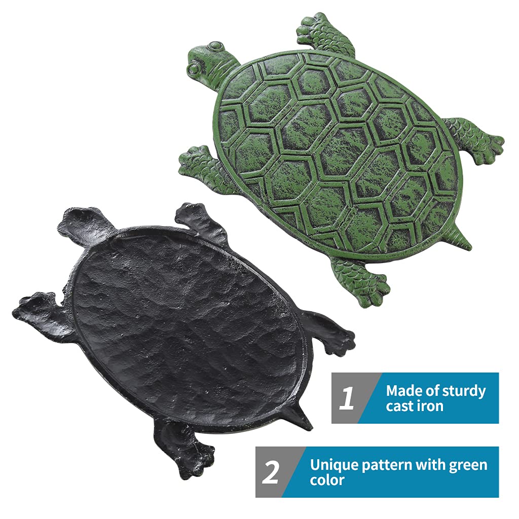 MDLUU Cast Iron Stepping Stone, Turtle Stepping Stone, Decorative Tortoise Flagstone for Lawn, Yard, Garden Walkway