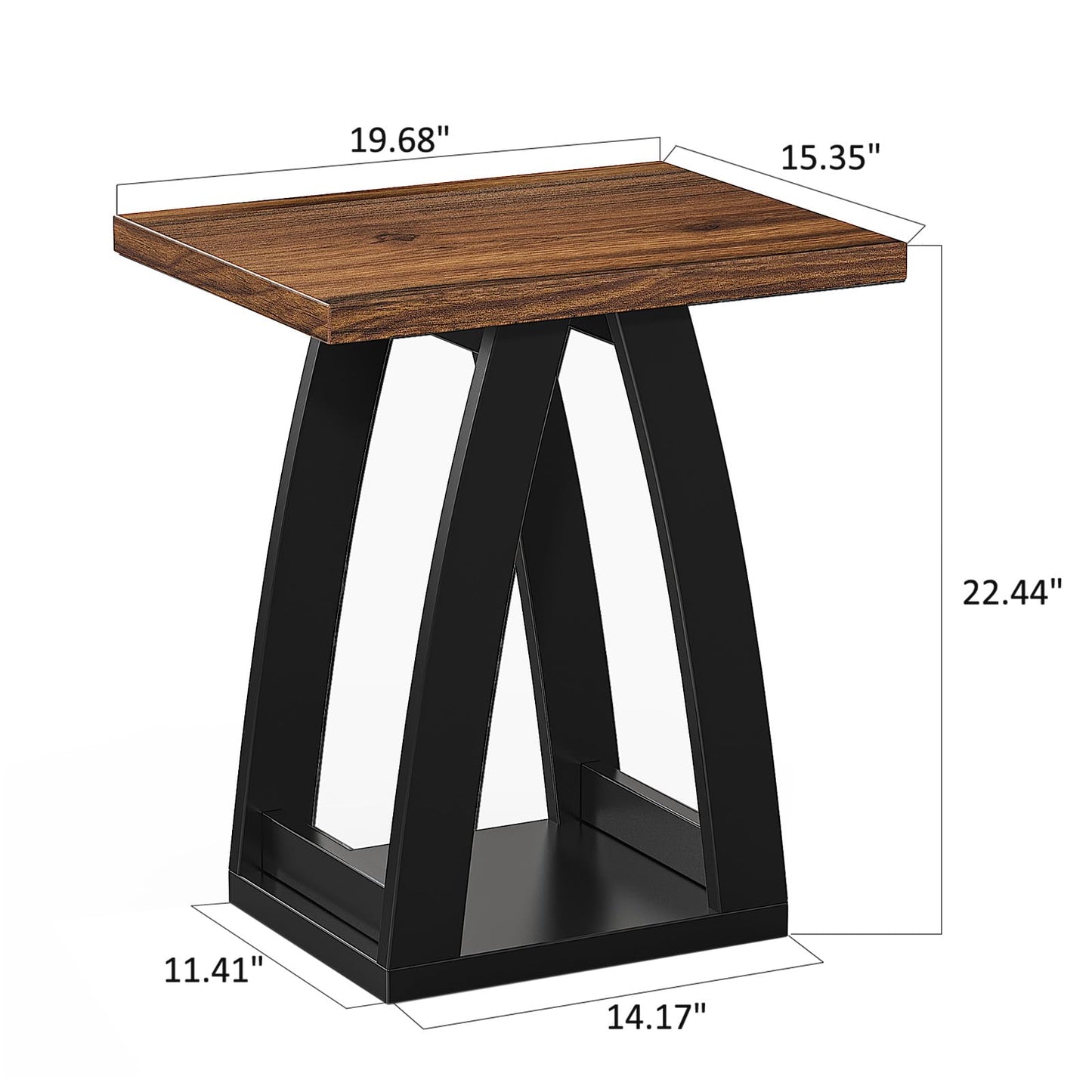 FROMJBEST End Table, Side Table, Nightstand, Sofa Side Table with Shelf, Modern End Table for Living Room, Bedroom