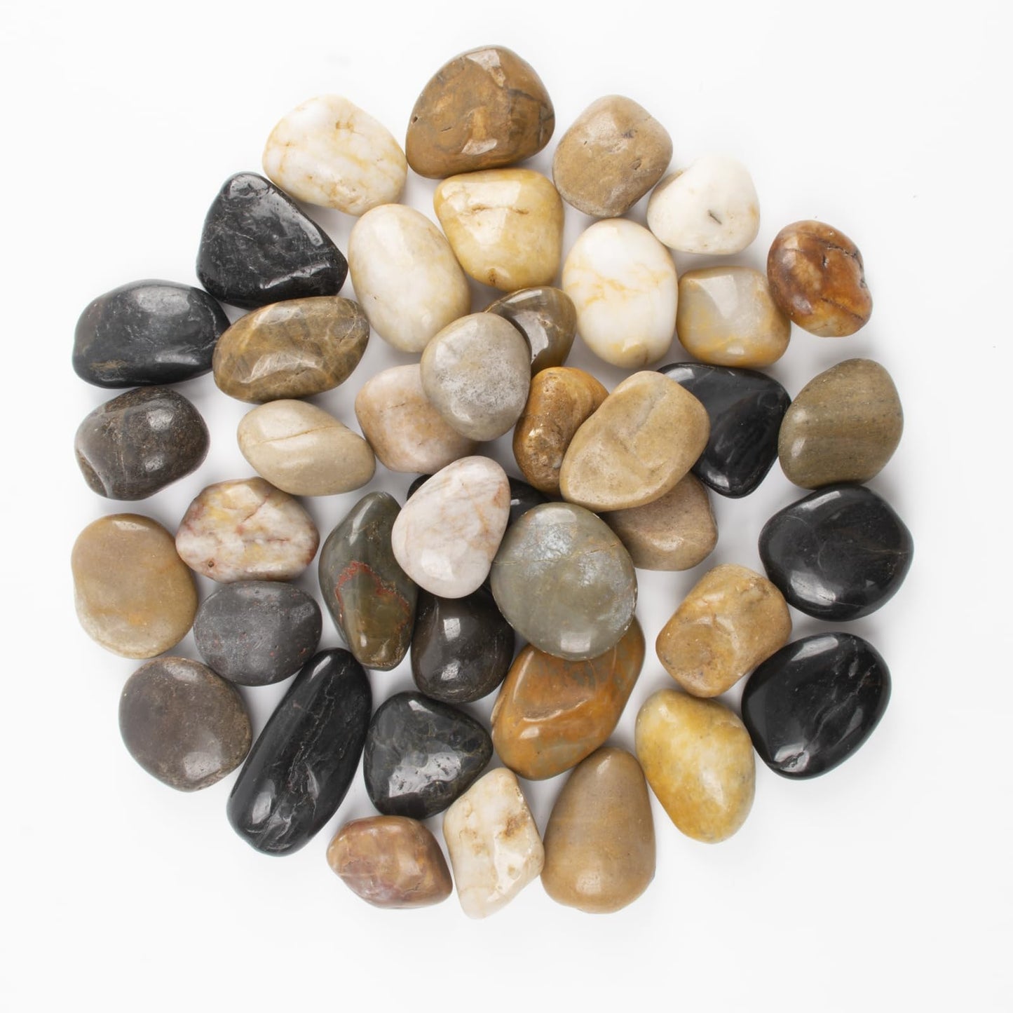 20lbs 1-2 Inch River Rocks, Decorative Mixed Pebbles for Garden Landscaping, Indoor Plants, Fish Tanks, Vases, and Succulents – Ideal for Home Decoration and Outdoor Gardens (Weight : 20 LB, Mixed)