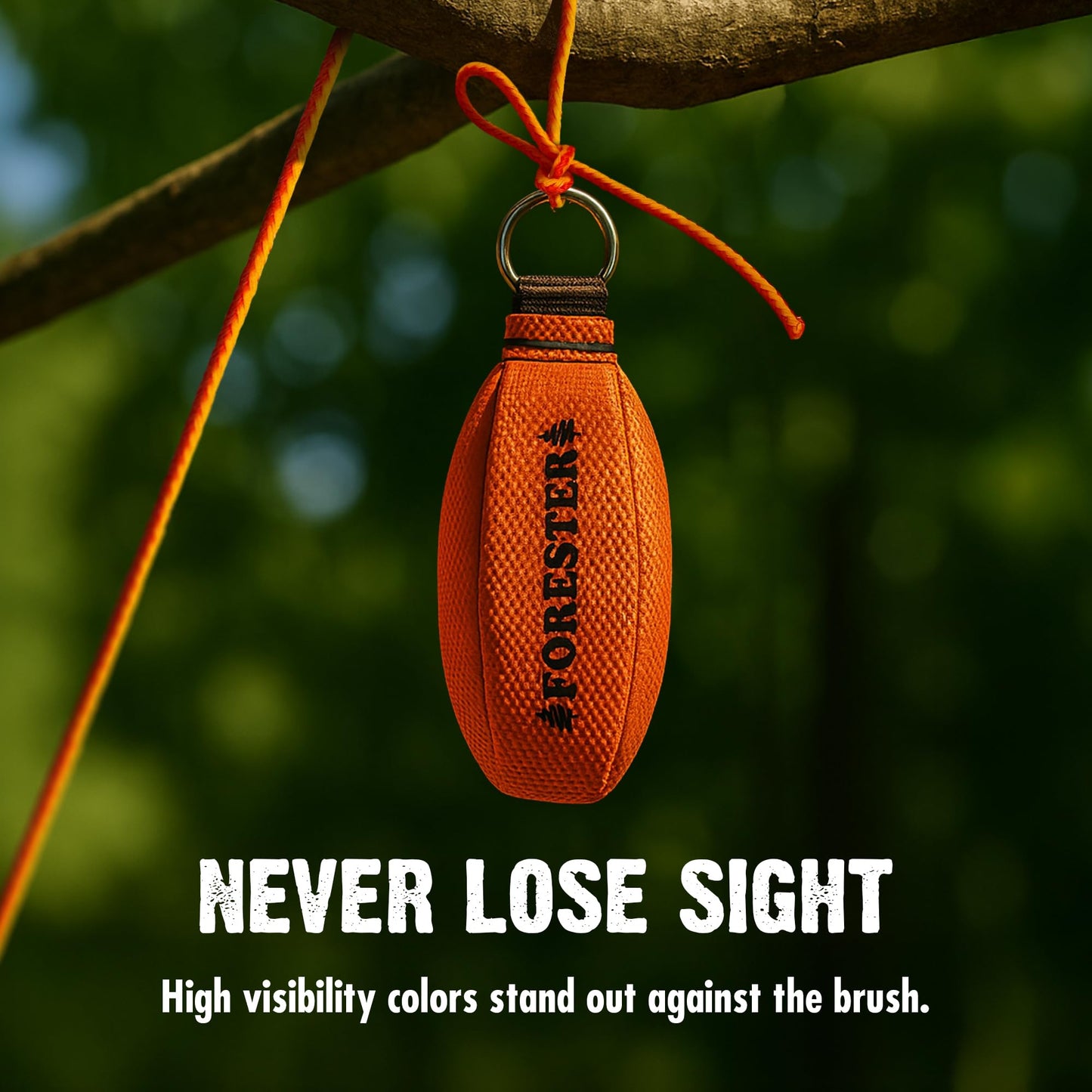 FORESTER Arborist Throw Line Kit | 11oz Throw Weight & 166ft Rope | Ultra Slick 100% Polyester Rope | Arborist Equipment For Tree Climbing