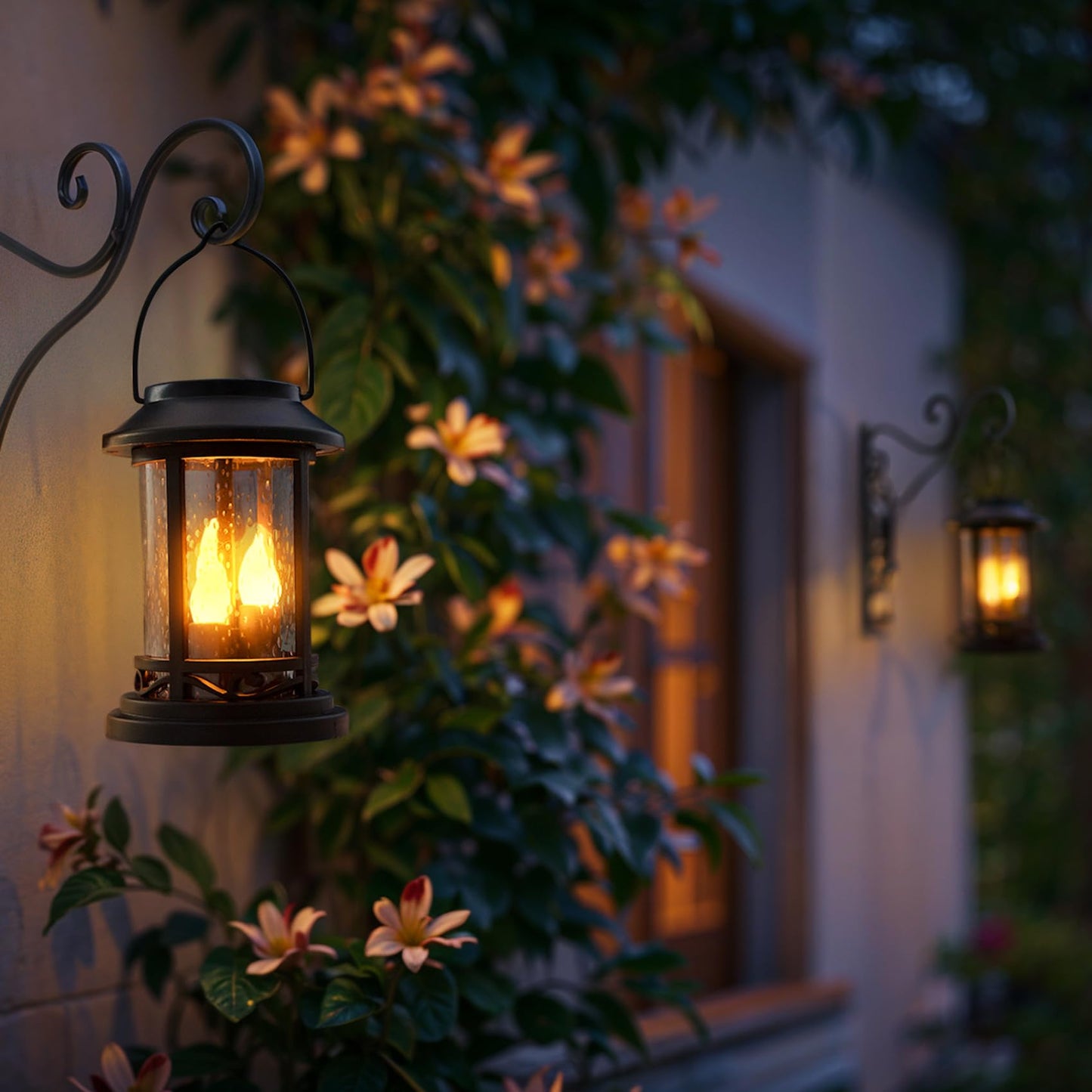 Beautyard 6 Packs Outdoor Solar Candles Lights Flickering Decorative Lantern Stake Lighting for Garden, Backyard, Lawn, Pathway, Patio Accessories and Decor ( Small 6 Pack , Black )…