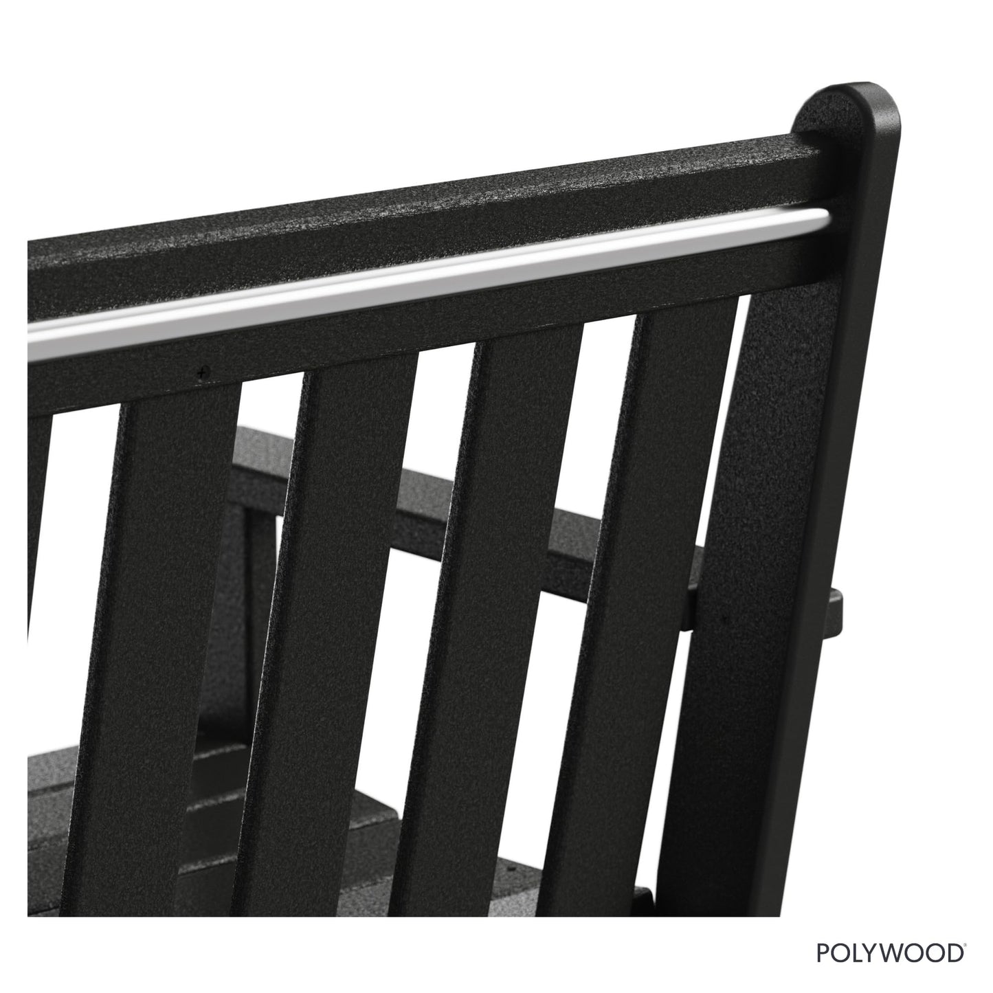 POLYWOOD GNB48BL Vineyard 48" Bench, Black