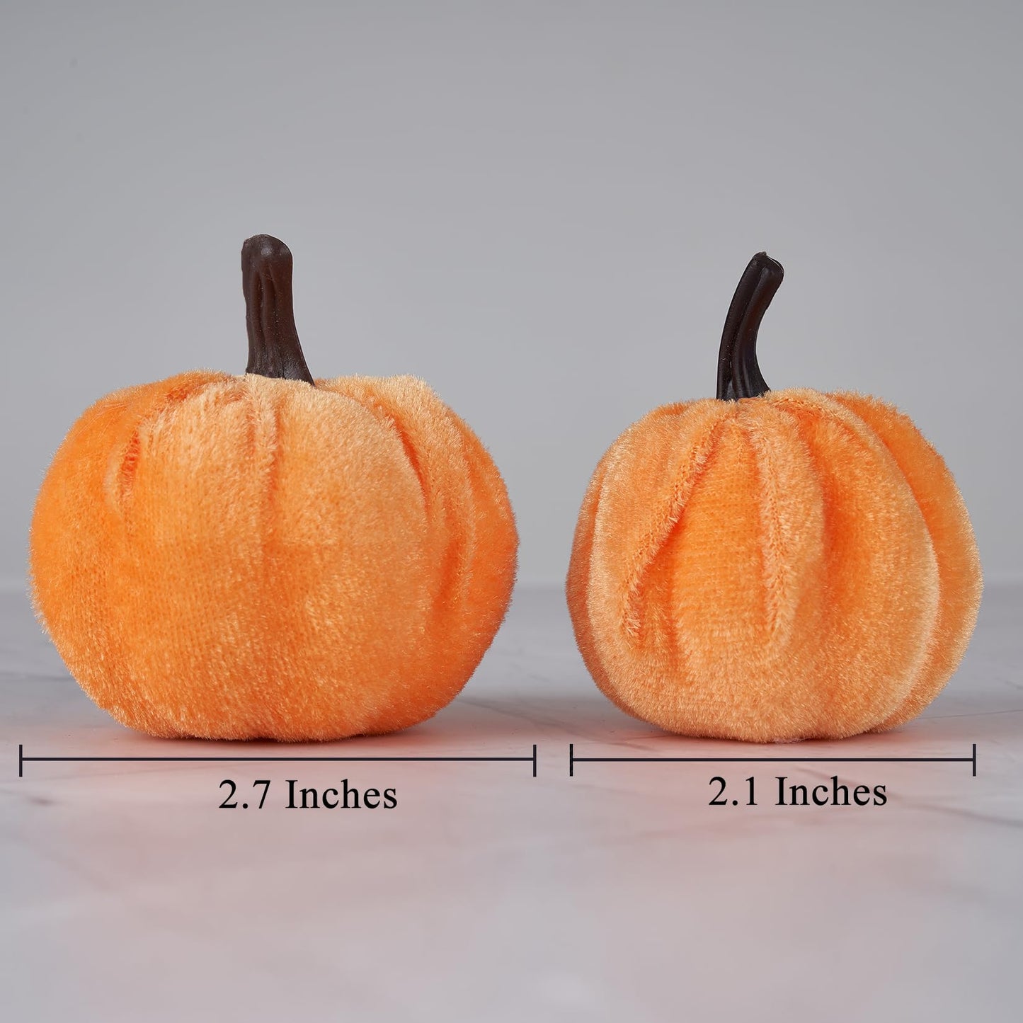 Diahom Pumpkin Decor 12pcs Artificial Fake Faux Velvet Foam Fabric Pumpkins Decoration for Fall Home Farmhouse Harvest Thanksgiving Decorative