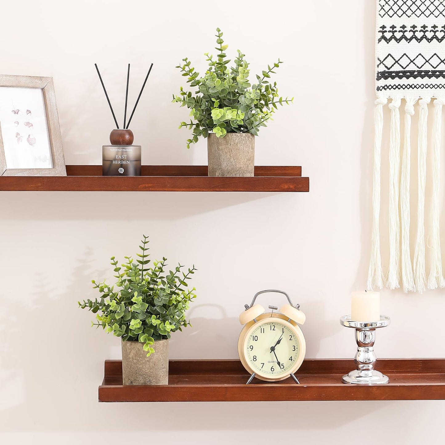 Hobyhoon 3pcs Small Fake Plants Eucalyptus,Small Potted Artificial Plant Indoor for Shelves, Bathroom Plants Decor for Shelf Desk Home Modern Farmhouse Living Room Coffee Table Decor (Sage Green)