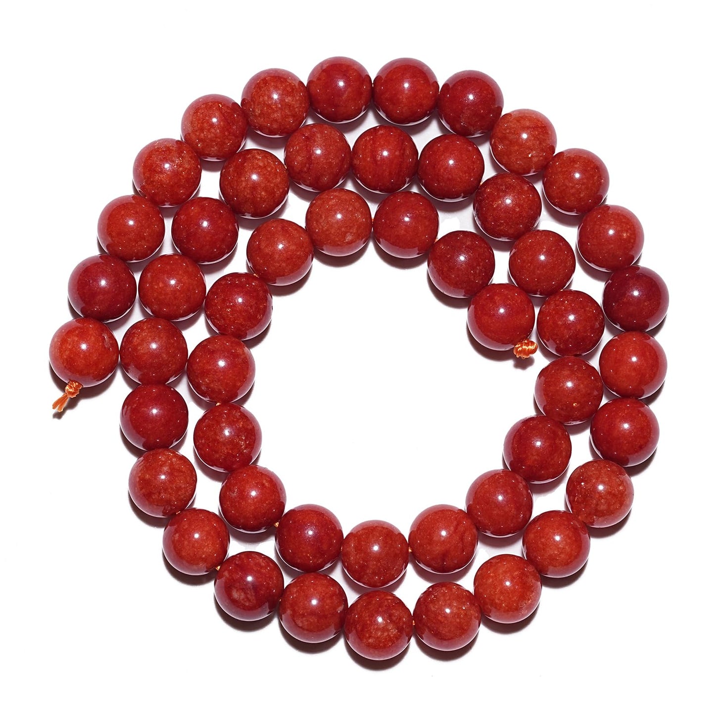 8mm Natural Red Coral Gemstone Beads Polished Round Smooth Stone Beads for Bracelets Jewelry Making 15inch Loose Beads