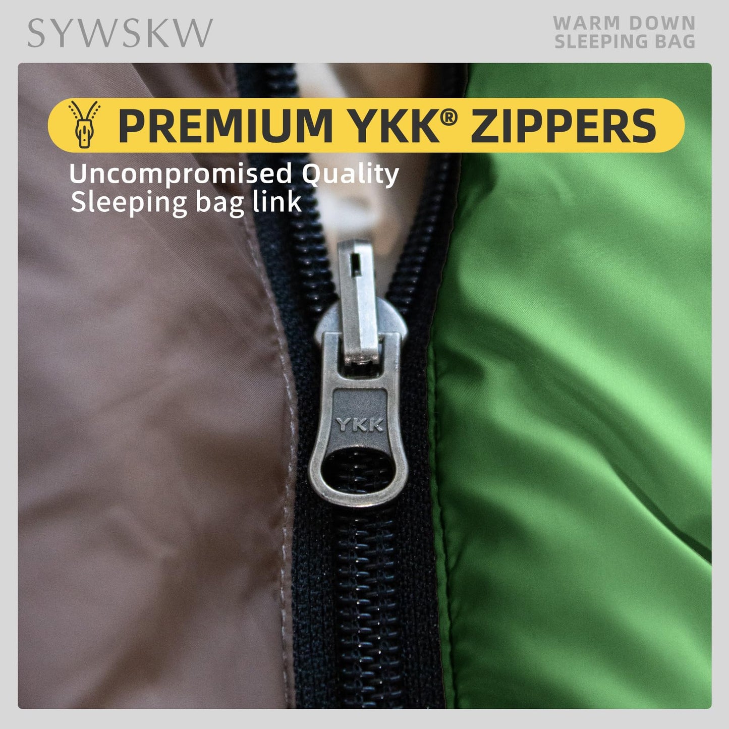 SYWSKW Ultralight Down Sleeping Bag with Pillow,15°F 32°F 46°F Sleeping Bag for Women,Men,Youth Backpacking,Hiking and Camping Outdoor with 680FP Duck Down (Coffee, 800g Down Filling)