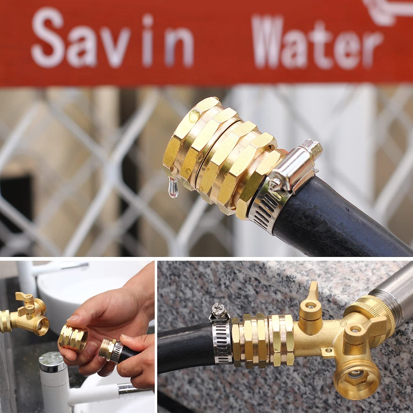 SIGURANTA Garden Hose Connector Adapter, 3/4" GHT Double famale Double male Connectors,Male to Male, Female to Female,(5+5 Pack)