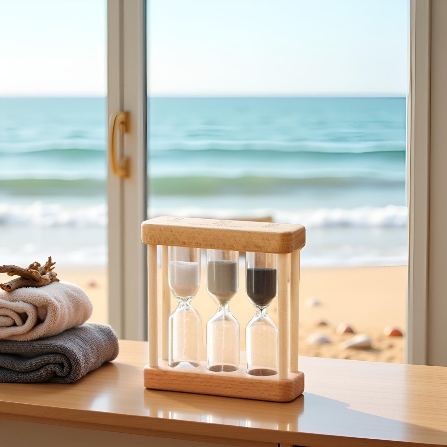 Creative 1/3/5 Minute Wooden Sand Glass Hourglass Timer Clock Home Decor Kitchen Tools Gift for Simple Style