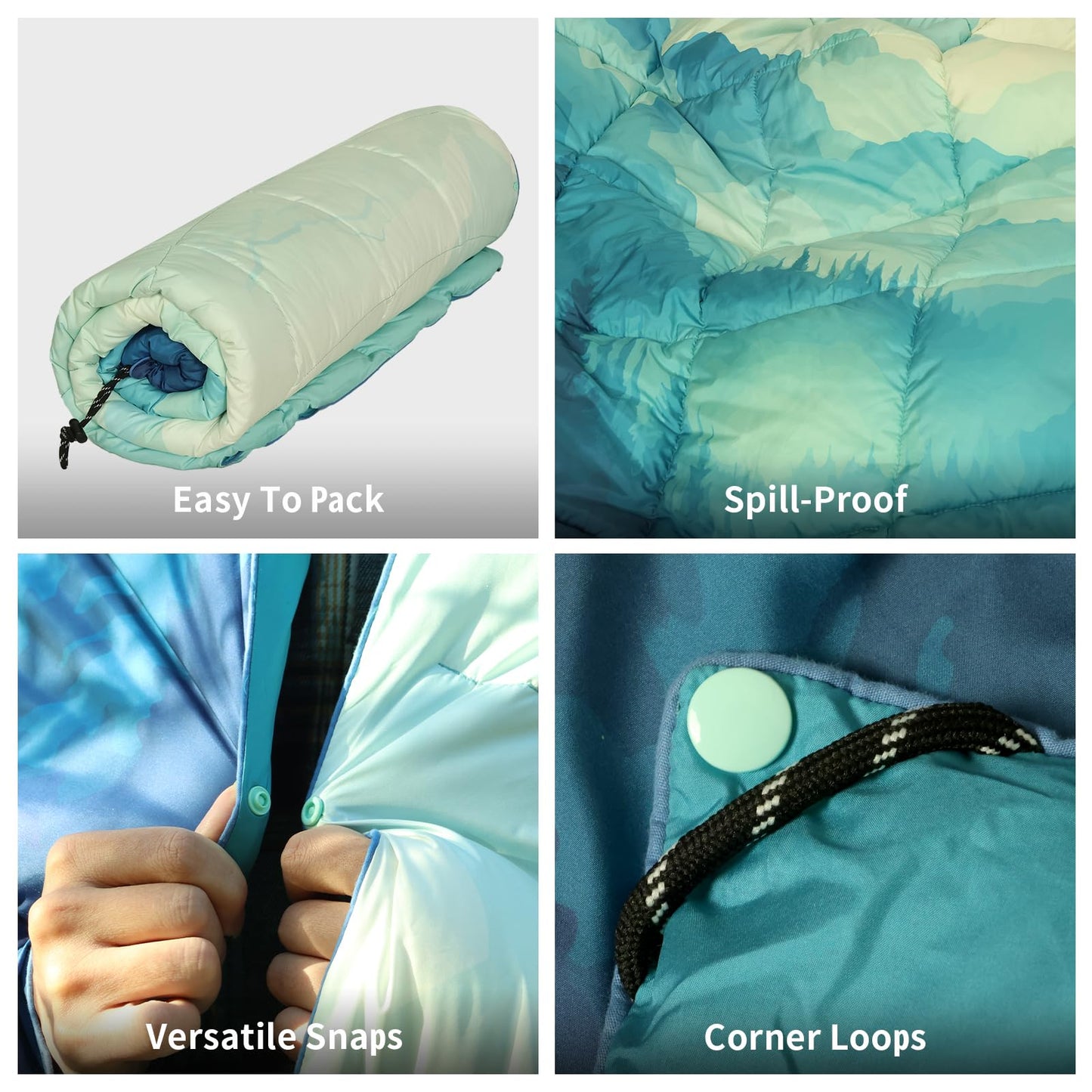marshmallow dream Camping Blanket, Puffy Blankets Lightweight Windproof Resistant for Outdoors,Hiking, Backpacking,Car,Picnic,Stadium