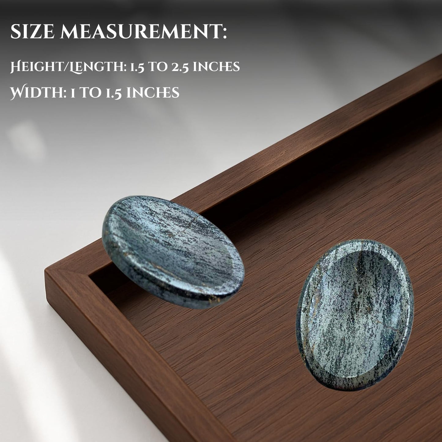 GEMSCITE Hematite Thumb Worry Stones Metaphysical Gemstone Crystal Healing Reiki Men Women Gift FENG Shui Positive Energy Love Wellness Palm Stones Wicca Powerful