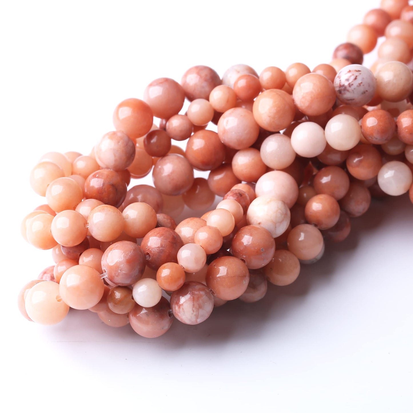 10MM Pink Aventurine Round Loose Beads Natural Gem Beads Crystal Energy Stone Beads for Jewelry Making DIY Bracelet Necklace
