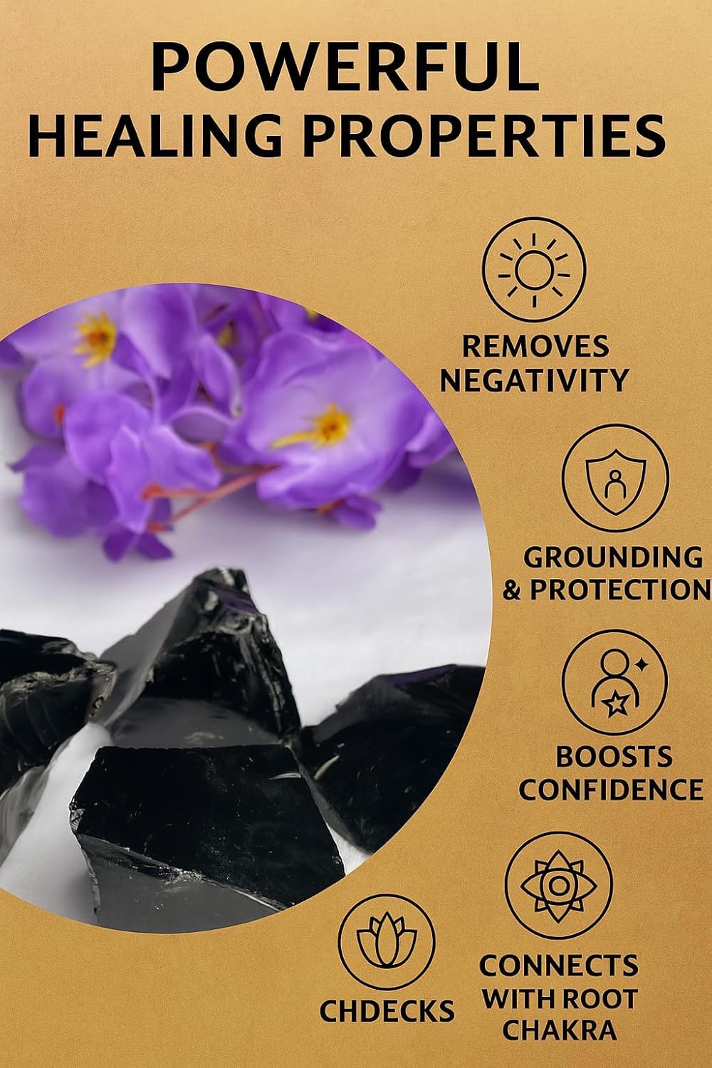 Healing Crystal Stones, 1.25-2.0" Large Reiki Healing Gemstones Natural Tumbled Polished Stones for Energy Witchcraft Therapy Meditation Pack 2 (Black Obsidian)