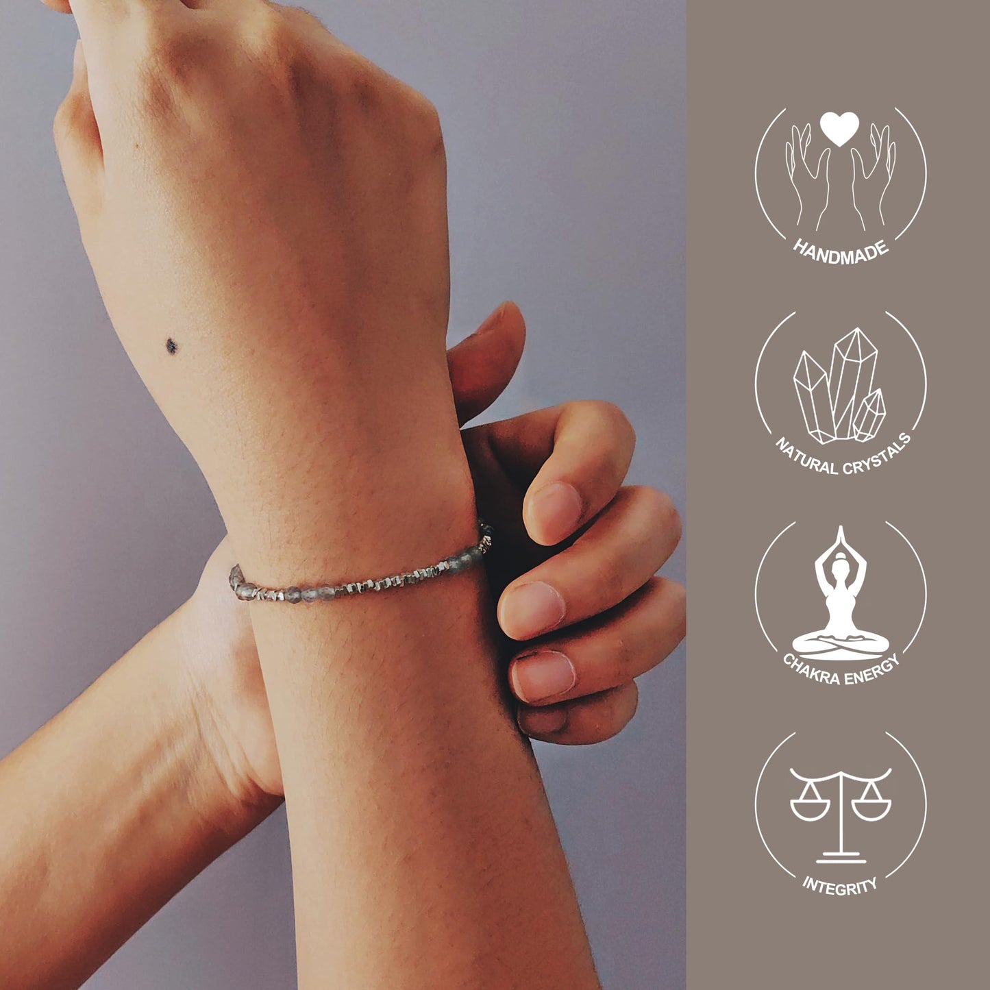 TAGREVO Natural Moonstone Crystal Cut Bead Bracelet, 925 Silver Faceted Gemstone Jewelry for Women, Handmade Chakra Design Gift for Birthday Christmas Daily Wear