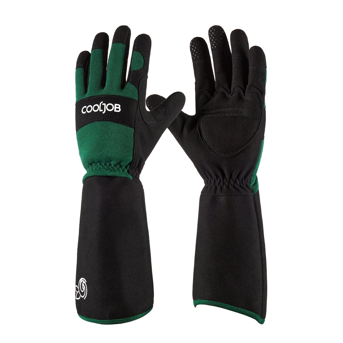 COOLJOB Thorn Proof Rose Pruning Garden Gloves for Men, Long Sleeve Padded Yard Work for Bush, Blackberry, Cactus, Heavy Duty/Puncture Resistant/Machine Washable, Xlarge, Green