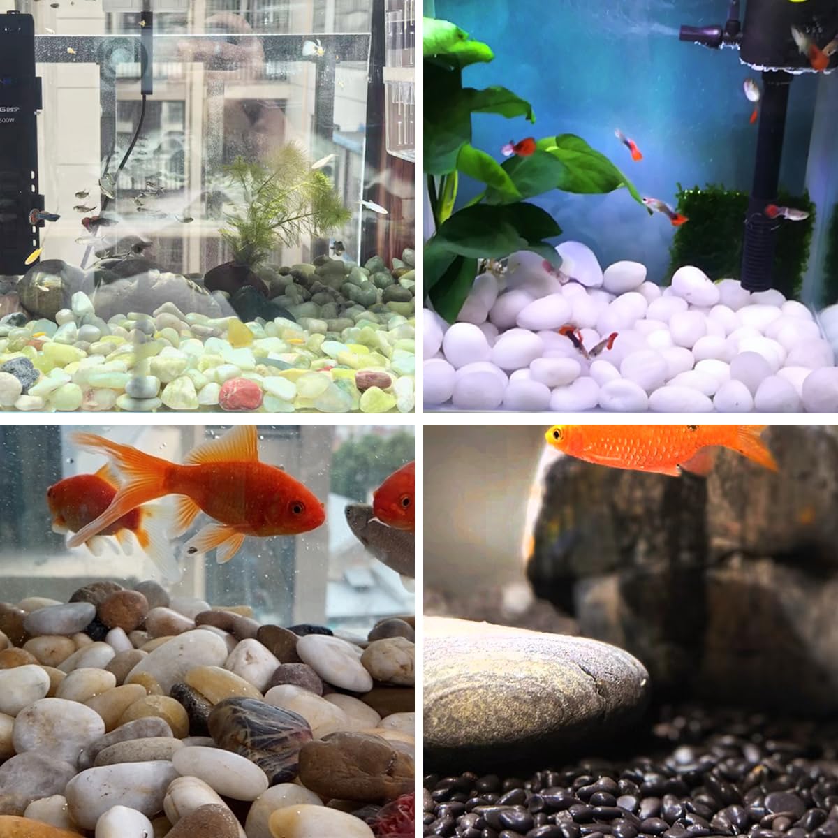 YISZM 2lbs Jade Pebbles for Plants, 1-2 Inch High Polished Natural River Rocks for Landscaping, Decorative Stones Vase Filler Fish Tank Aquariums Garden Outdoor and Indoor DIY