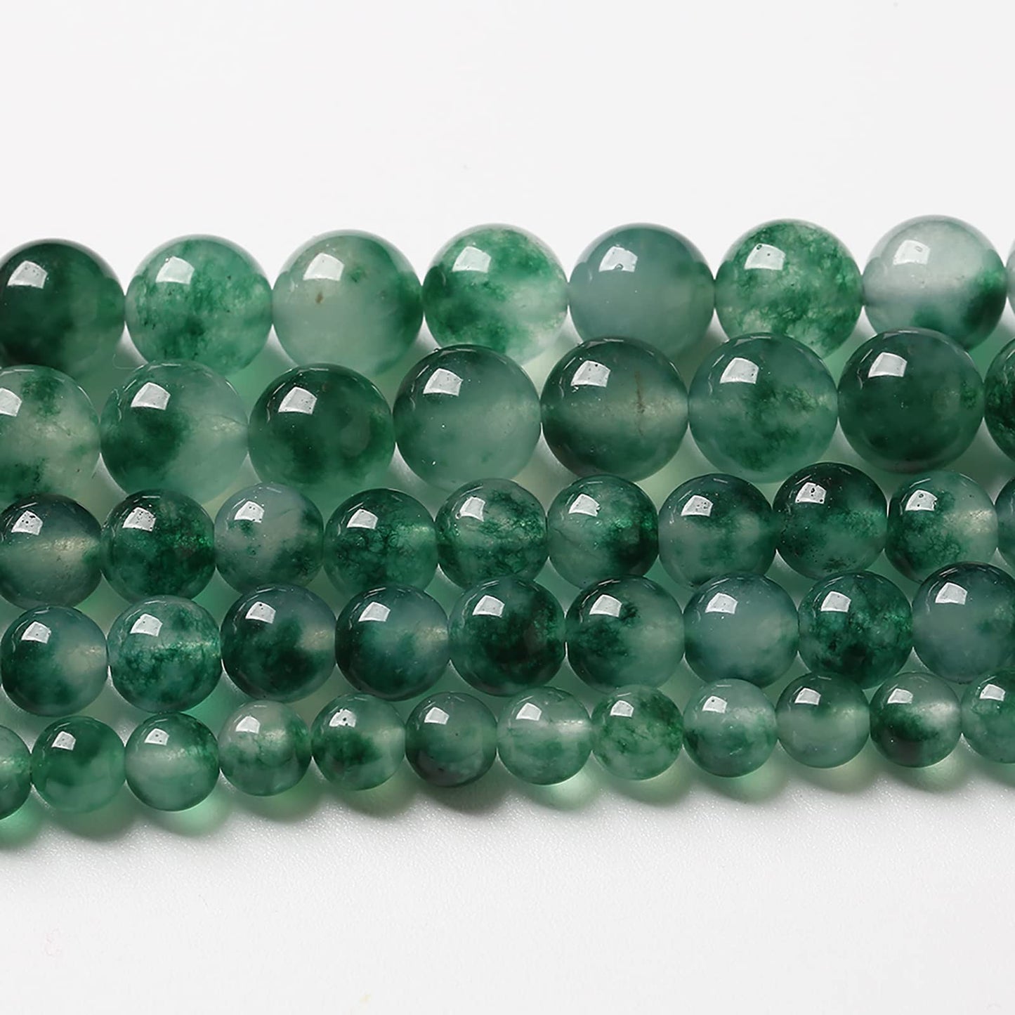 90pcs 4mm Natural Water Grass Jades Chalcedony Beads Round Loose Beads for Jewelry Making DIY Bracelets Crystal Energy Healing Power Stone(4mm, Water Grass Jade Beads)