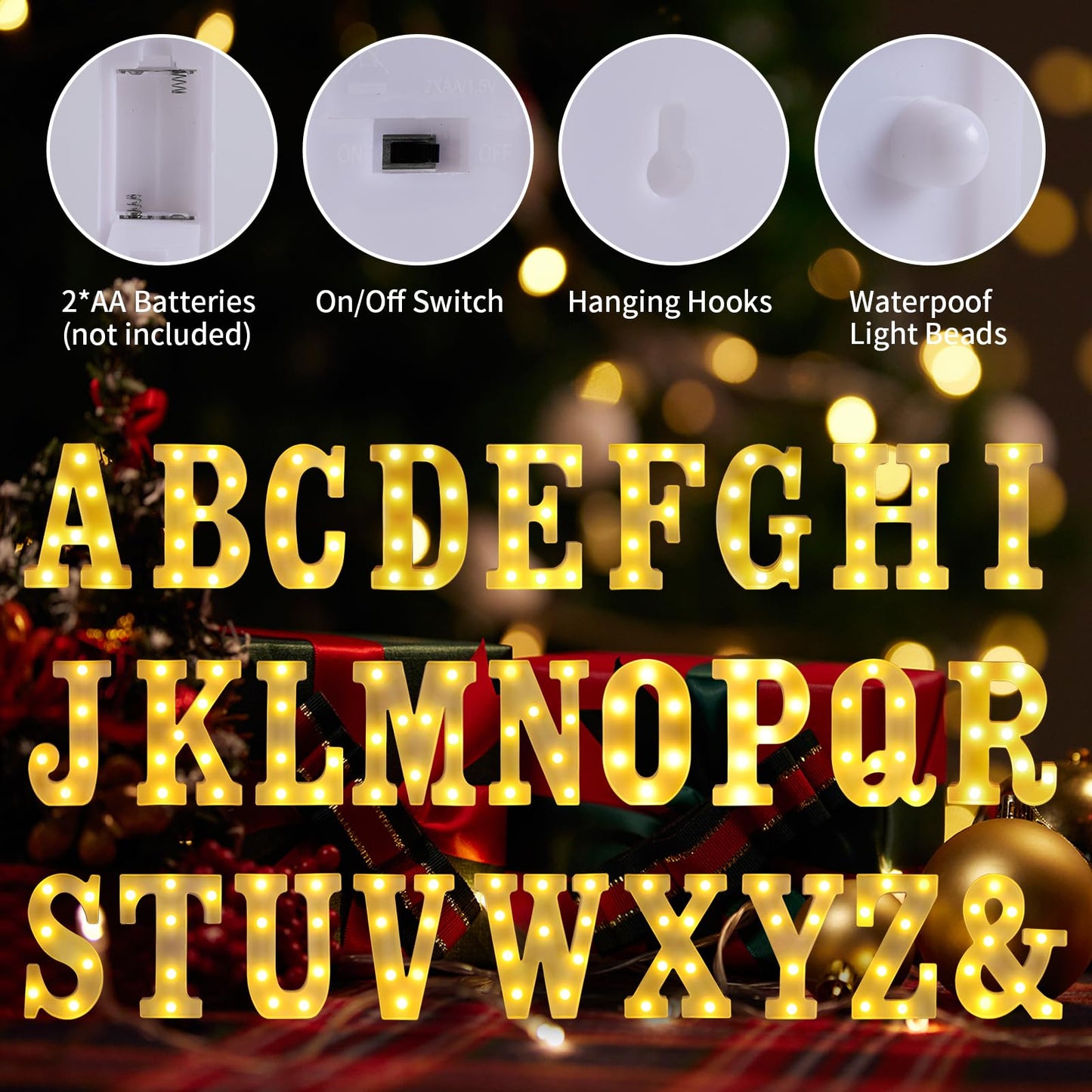 Light Up Letters N,LED Sign Marquee Letters 26 Alphabet for Party Birthday Name,Wedding,Christmas Decorations,Personalized Name Sign Letter for Centerpieces Table and Wall Decor