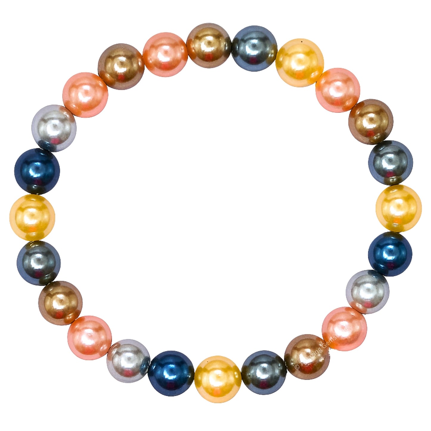 Amazing Gemstone Crystal Bracelet for Women Men's Gifts - Protection Healing Crystal Bracelet - 8mm Gemstone Beaded Stretchable Bracelet Pulseras Para Hombres Mujer Stocking Stuffers Mothers Day Gift (Multi Pearl)