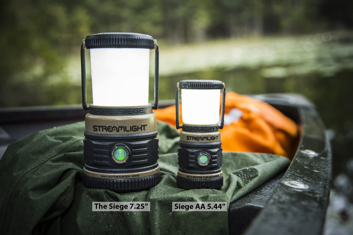 Streamlight 44941 Siege AA 200-Lumen Lantern with White & Red LEDs for Camping & Emergencies, Coyote