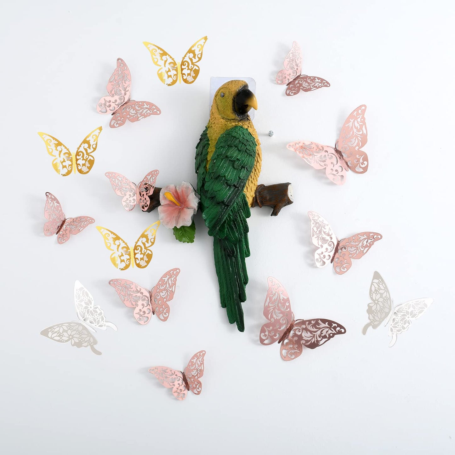 Lefiocky 180 Pcs 3D Butterfly Wall Decor 3 Style Gold Silver Rose Gold Butterflies Sticker Decorations 3 Sizes Removable Wall Decals for Cake Decorating Wedding Birthday Party DIY Cosplay
