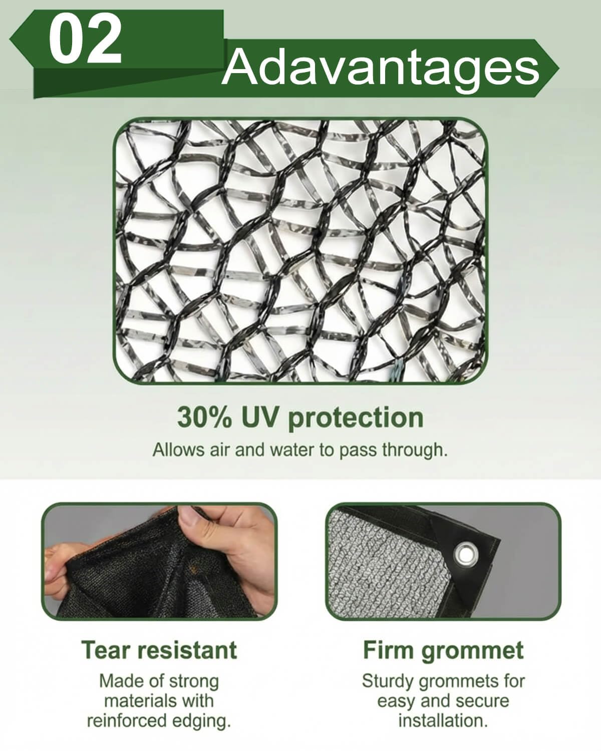vensovo 30% Sunblock Shade Cloth Net Black Resistant - 8x12 Ft Garden Shade Mesh for Plant Cover, Greenhouse, Chicken Coop, Kennels, Tomatoes Plants