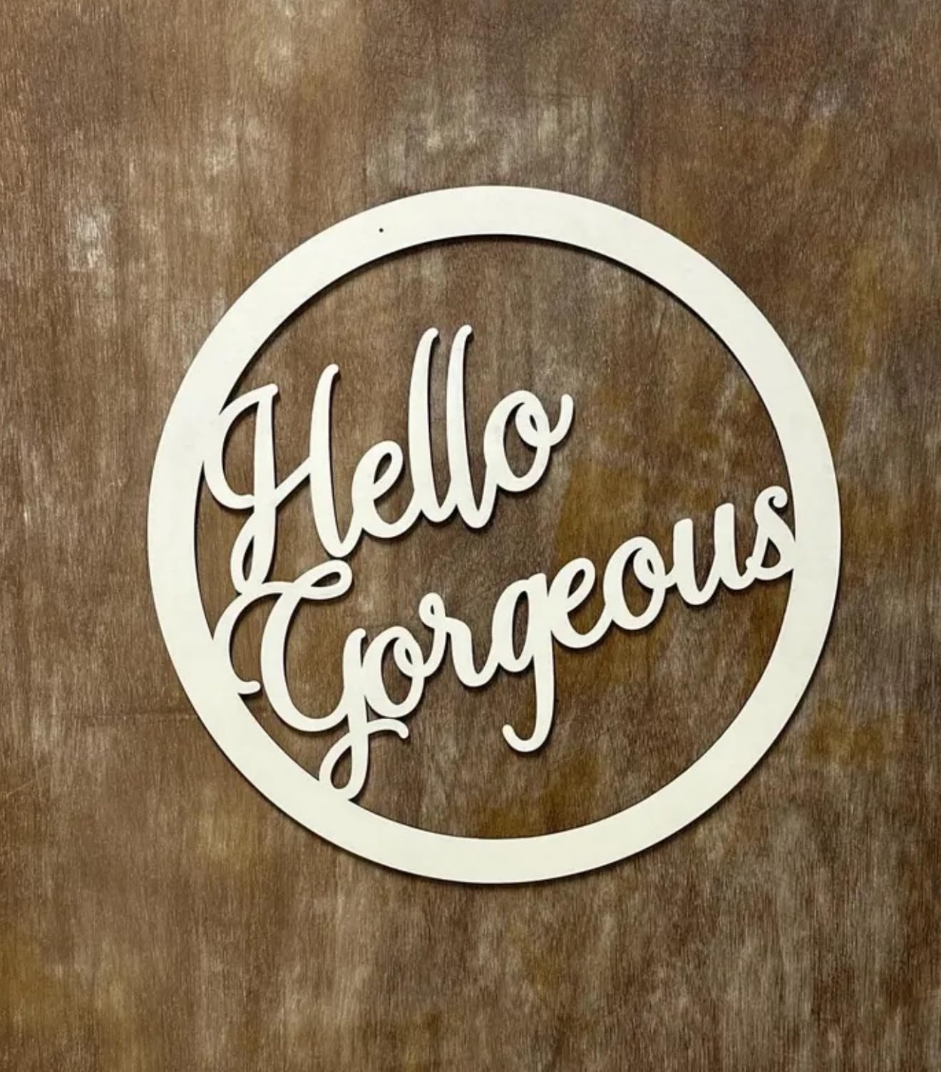 Professional Artwork Personalized Round Wood Sign, Laser Cut, Free Previews During Customization. Natural Wood Color, Sizes 12-36"