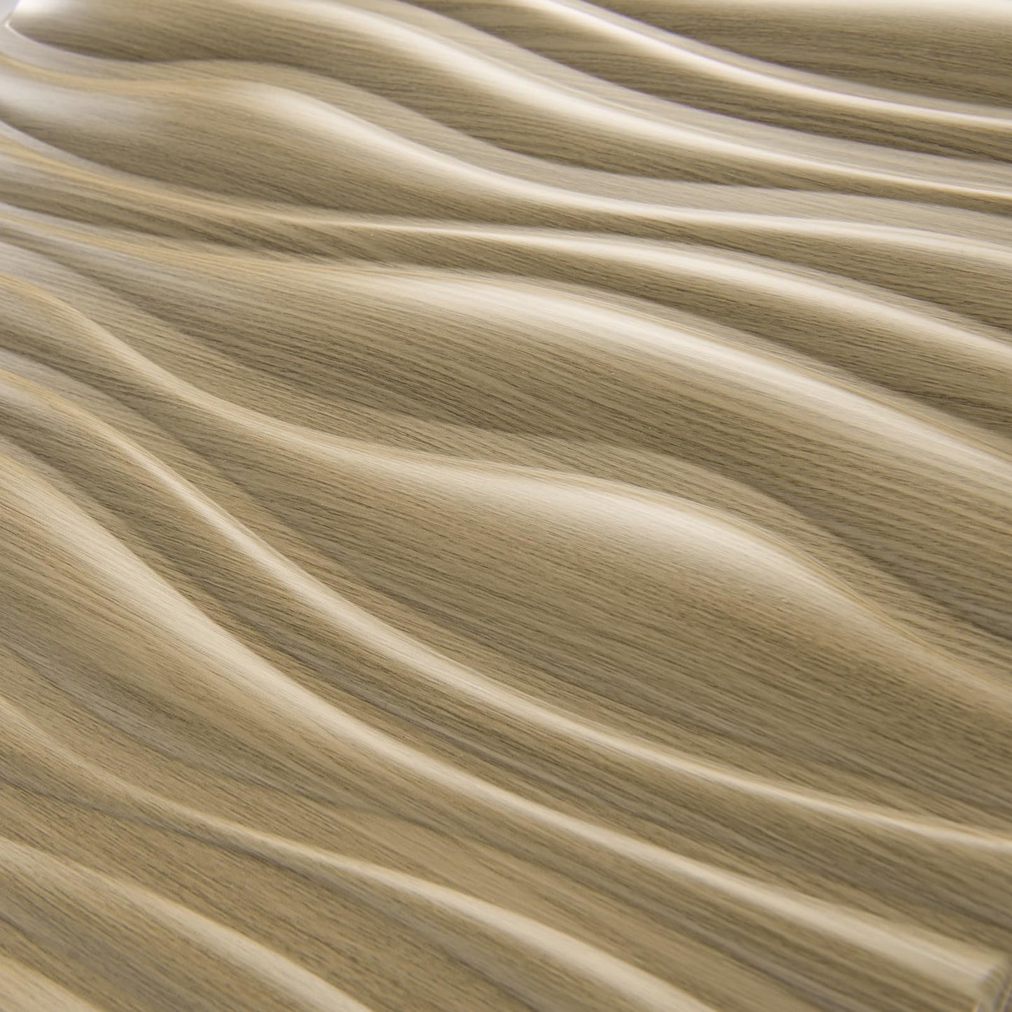 Art3d PVC Wave Board Textured 3D Wall Panels for Interior Wall Decor, Living Room, Bedroom, Office, Walnut, 19.7" x 19.7" (12 Pack)