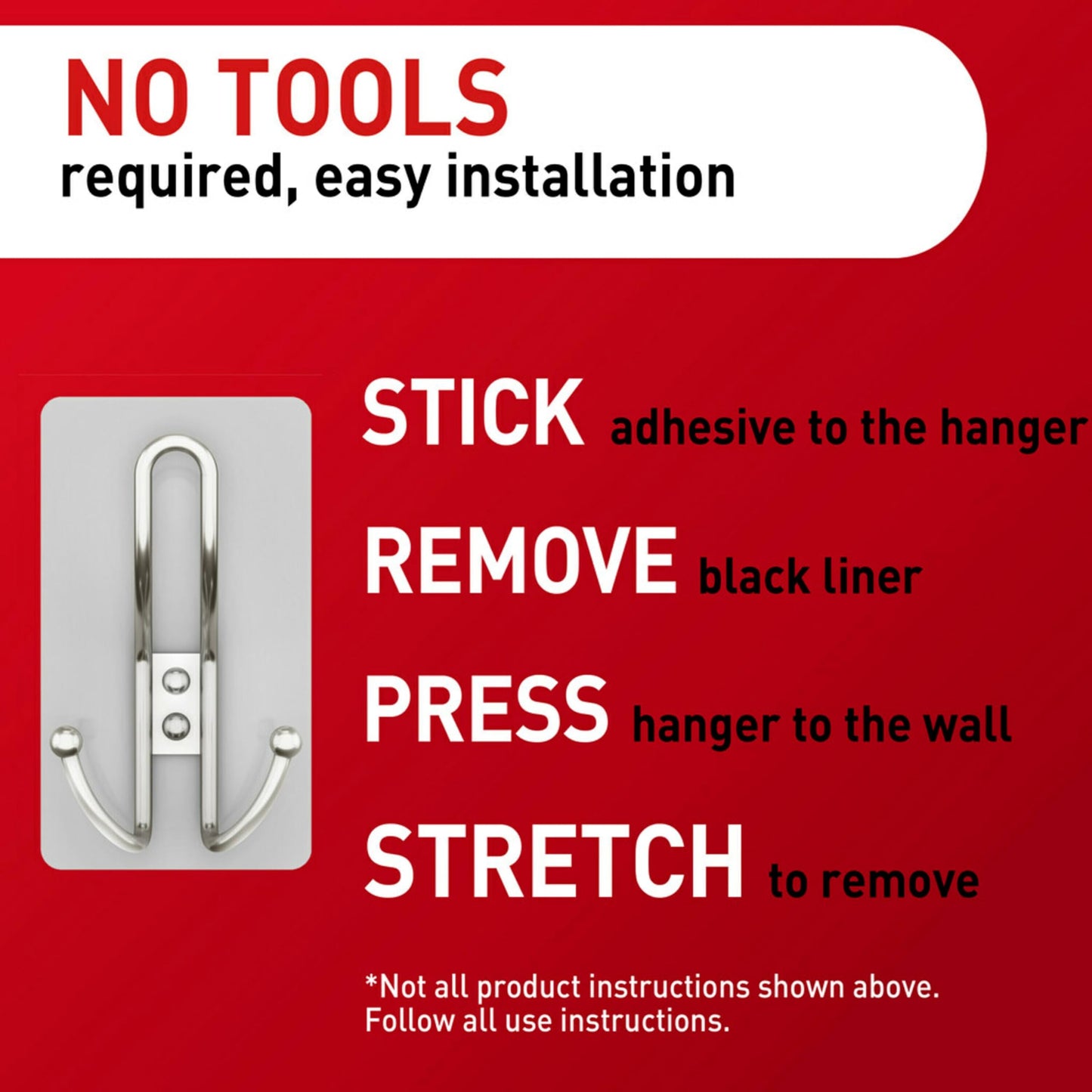 Command X-Large Satin Nickel Triple Hook, 1 Hook, 3 Strips, Damage-Free Hanging with Adhesive Strips, No Tools Wall Hook for Hanging Decorations in Living Spaces