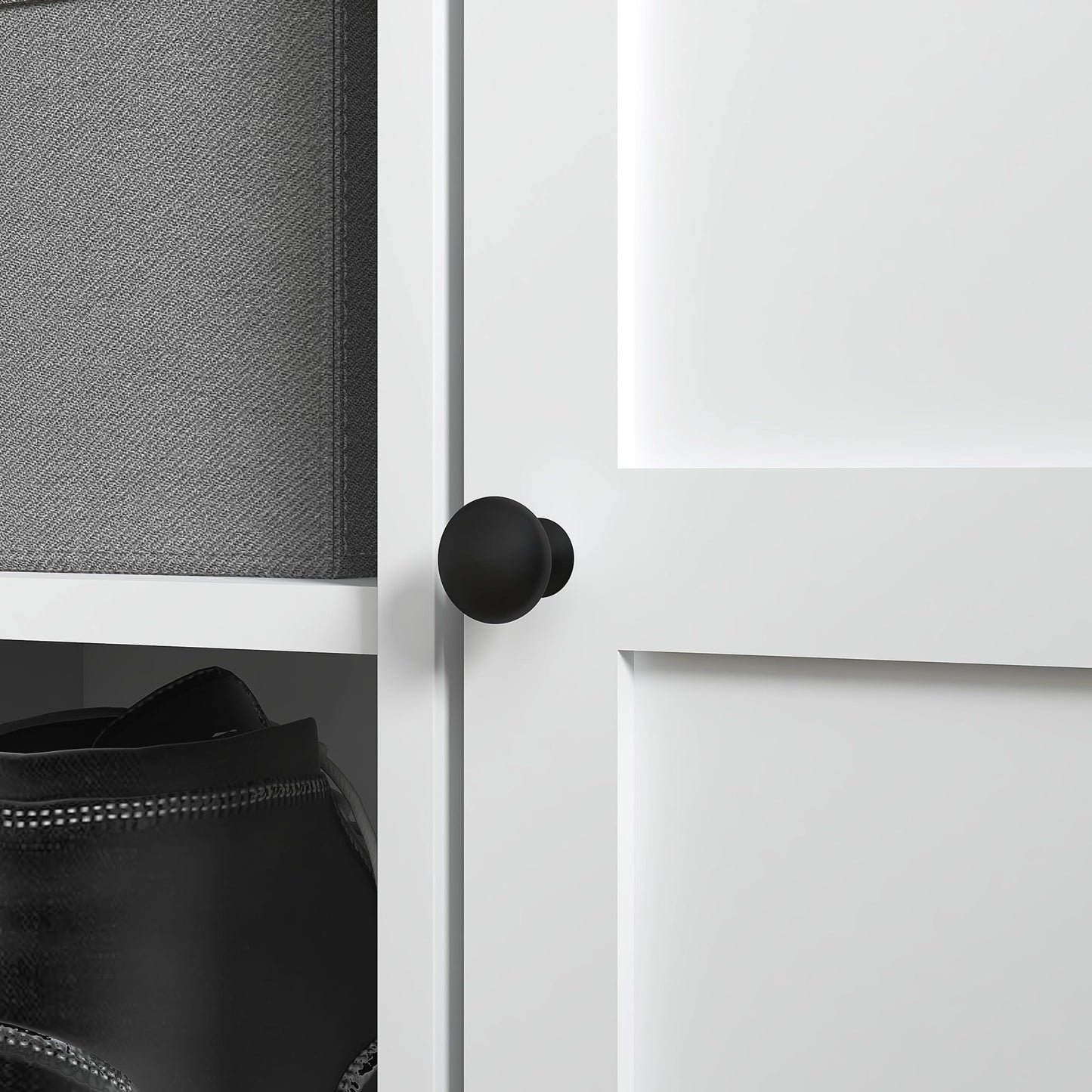HOMCOM Shoe Bench with Cushion, Storage Bench for Entryway with Padded Seat, 2 Cabinets and Adjustable Shelf for Hallway, Living Room, Bedroom, White