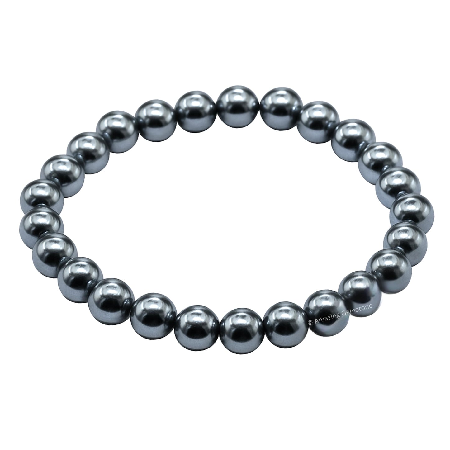Amazing Gemstone Crystal Bracelet for Women Men's Gifts - Protection Healing Crystal Bracelet - 8mm Gemstone Beaded Stretchable Bracelet Pulseras Para Hombres Mujer Stocking Stuffers Mothers Day Gift (Black Pearl)