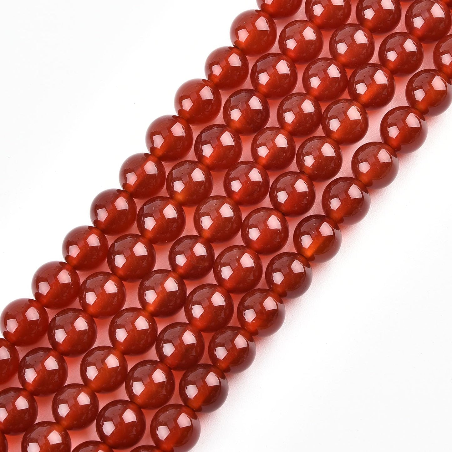 6mm Natural Carnelian Beads Round Gemstone Loose Beads for Jewelry Making (60-62pcs/strand)