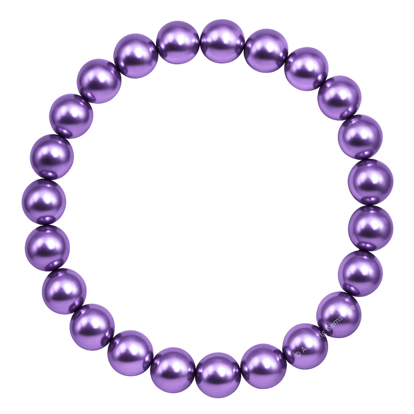 Amazing Gemstone Crystal Bracelet for Women Men's Gifts - Protection Healing Crystal Bracelet - 8mm Gemstone Beaded Stretchable Bracelet Pulseras Para Hombres Mujer Stocking Stuffers Mothers Day Gift (Lavender Pearl)