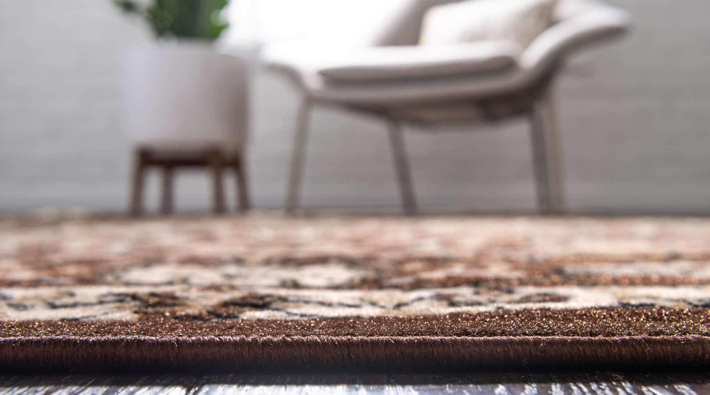 Unique Loom Espahan Collection Area Rug - Cape Cod (7' 10" x 10' Rectangle, Brown/ Beige)