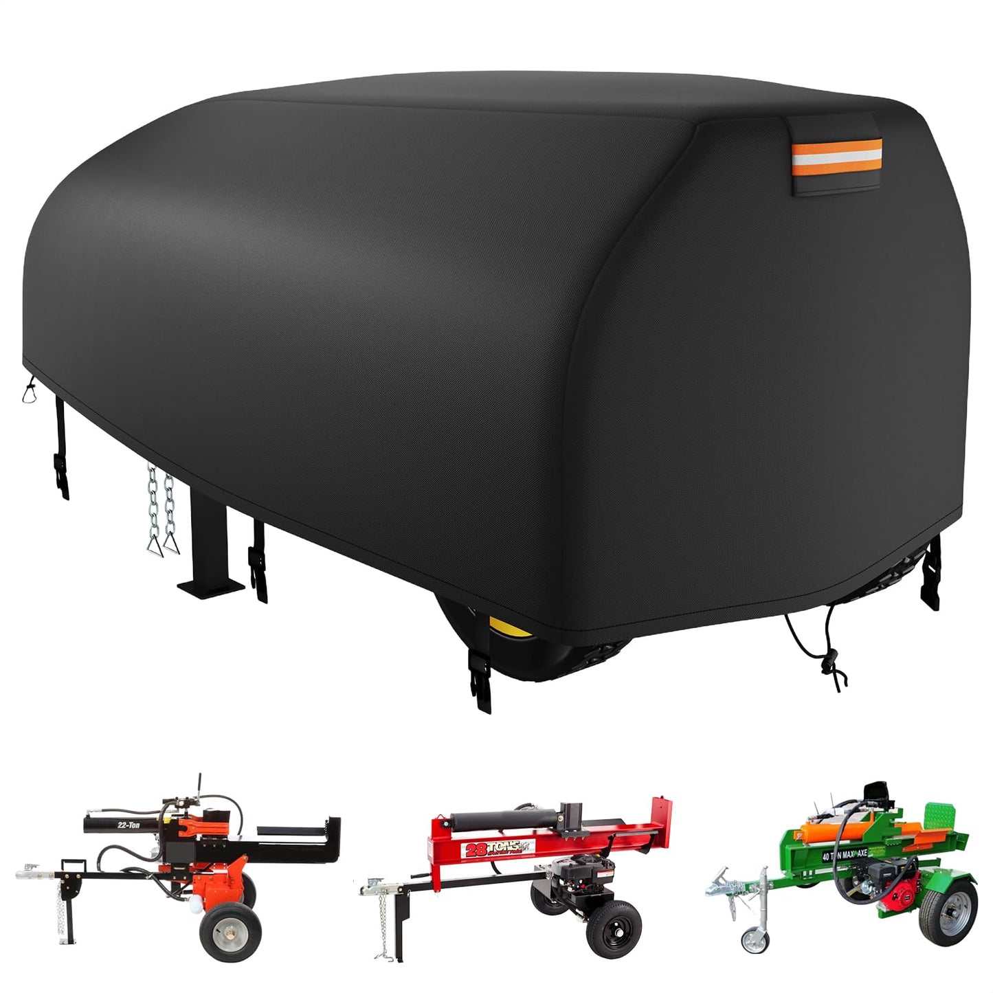 EVRBUL Log Splitter Cover Waterproof, 83" x 45" x 39", for 15-45 Ton Log Splitter, Heavy Duty Wood Splitter Cover, All Weather Protection