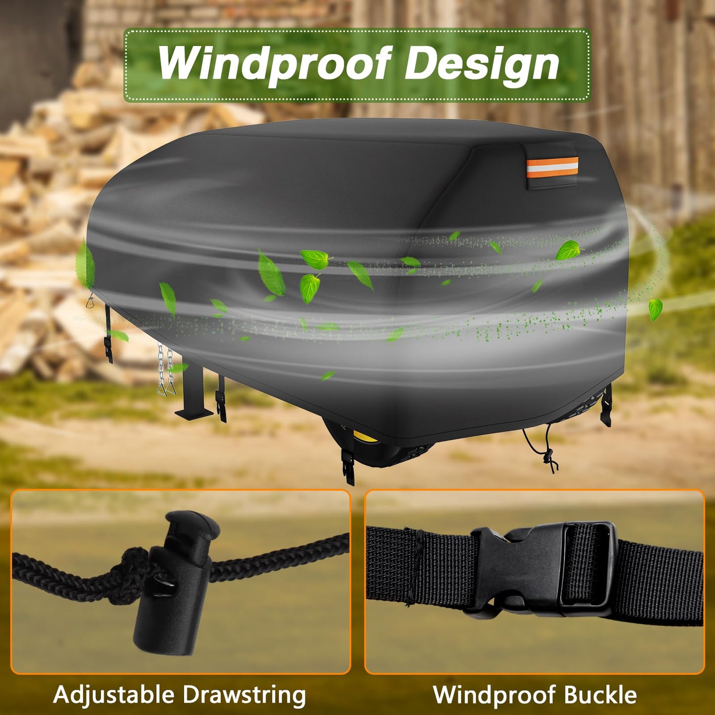 EVRBUL Log Splitter Cover Waterproof, 83" x 45" x 39", for 15-45 Ton Log Splitter, Heavy Duty Wood Splitter Cover, All Weather Protection