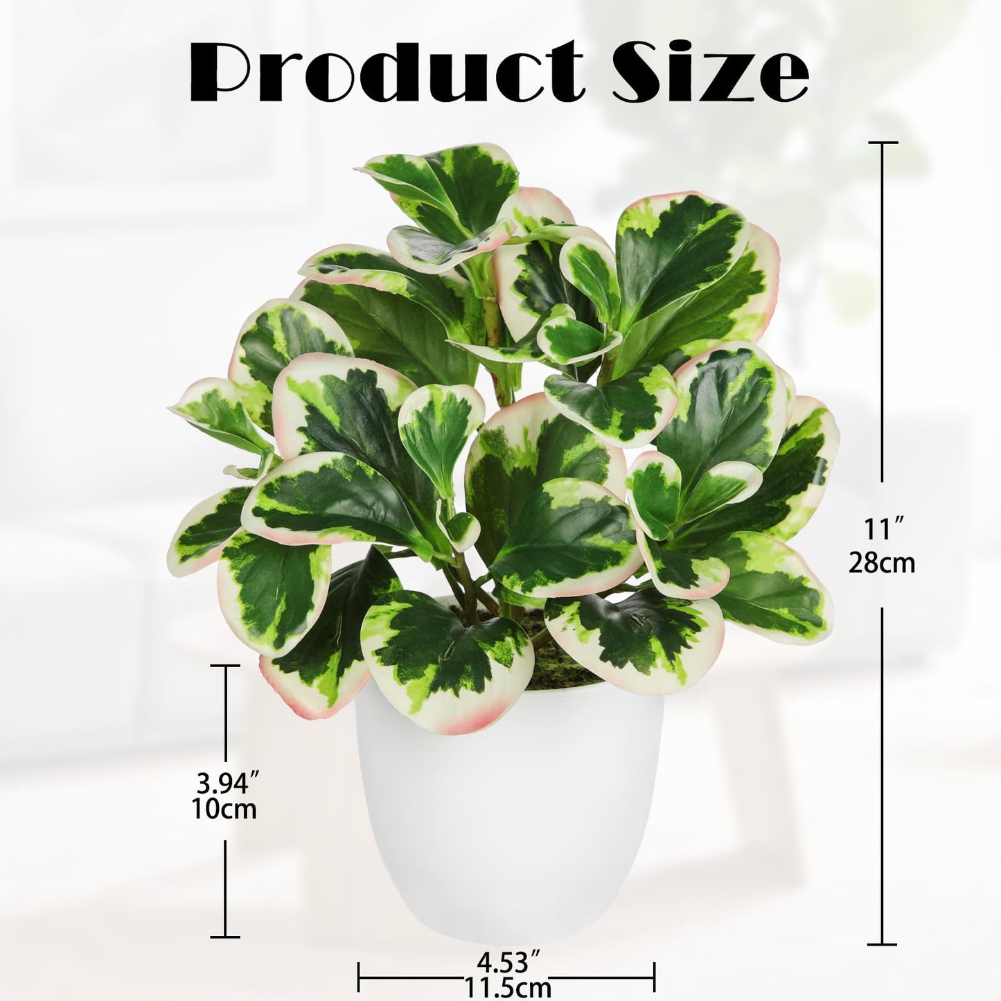Briful Fake Plants in White Pot, Artificial Potted Plant for Home Farmhouse Table Decor, Faux Plants Indoor for Coffee Table Entryway Living Room Bathroom Decor