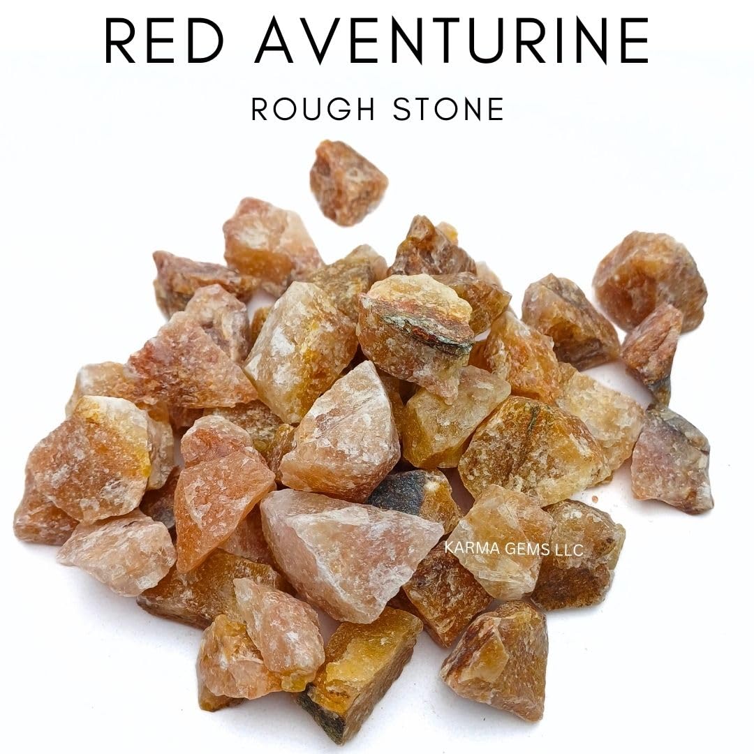 Crystals, Rocks, Jade, Crystals and Healing Stones, Witchcraft Supplies, Healing Crystals, Stones, Healing Stones, Rock Collection, Agate, Raw Stones (Red Aventurine, 2 Pcs)