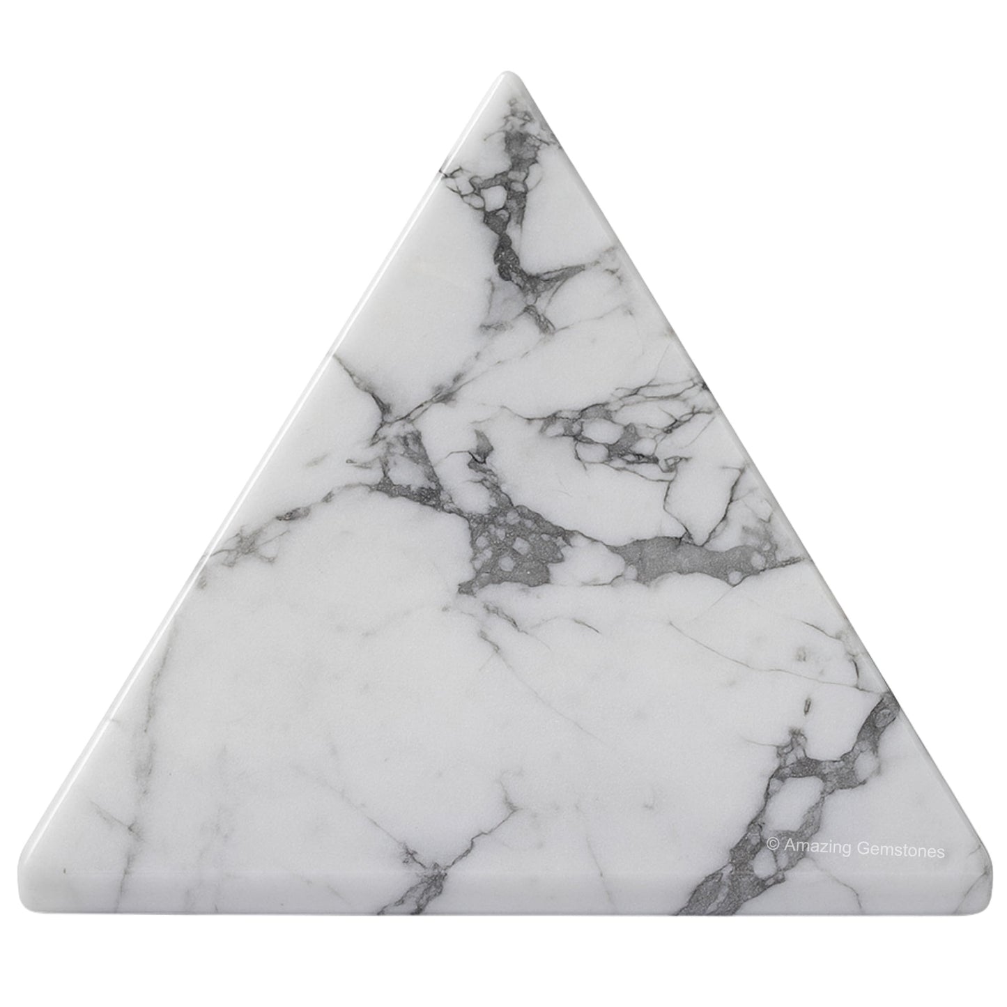 Amazing Gemstone Howlite Pyramid Crystal Healing Stones - 2" Great Pyramid Figurine of Natural Stone Pyramid for Meditation, Reiki, Chakra Balancing and Crystal Pyramids Grid