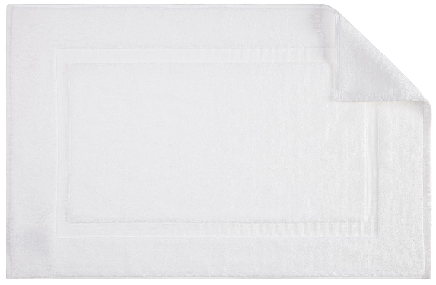 Amazon Basics Non-Slip Cotton Bath Mat, 100% Cotton Absorbent, Machine Washable, 31" L x 20" W, Bright White