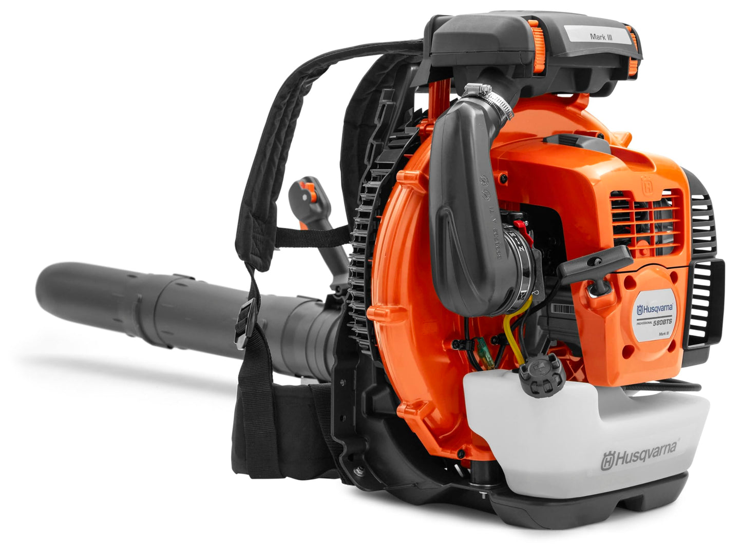Husqvarna 580BTS Gas Backpack Leaf Blower, 75.6-cc 4.59-HP 2-Cycle Gas Leaf Blower, 1000-CFM, 47-N, 220-MPH Superior Blowing Capacity and Ergonomic, Ventilated Harness