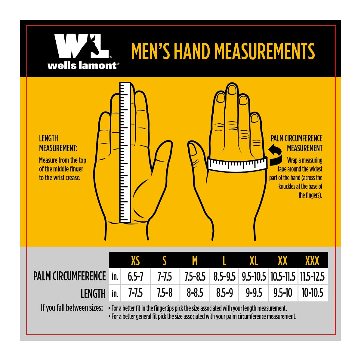 Wells Lamont Men’s HydraHyde Leather Work Gloves, Water-Resistant Split Cowhide, Reinforced Palm for Ranching, Fencing, and Construction