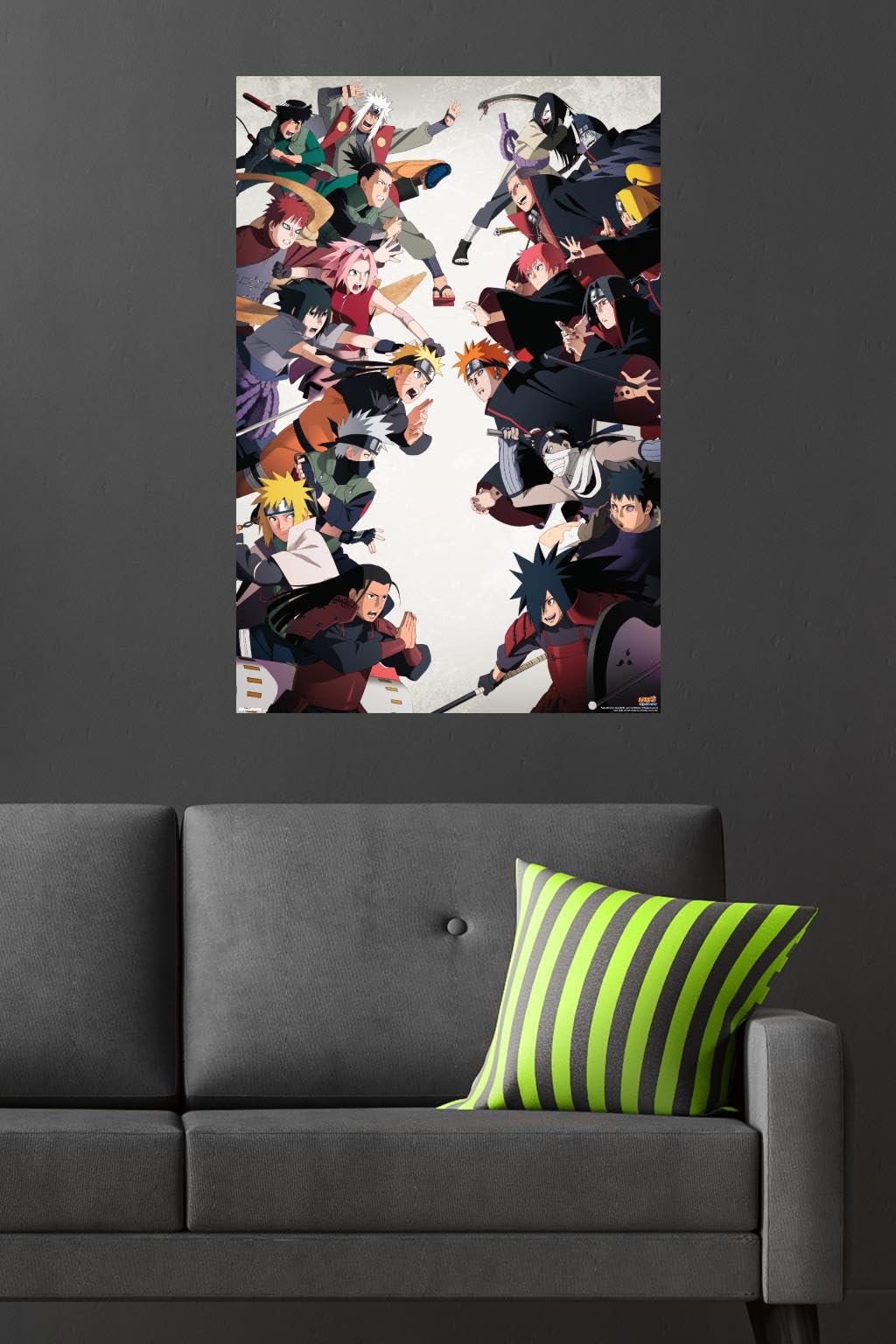 Naruto Shippuden - Face-Off Wall Poster, 34L" x 22.4W", Unframed Version