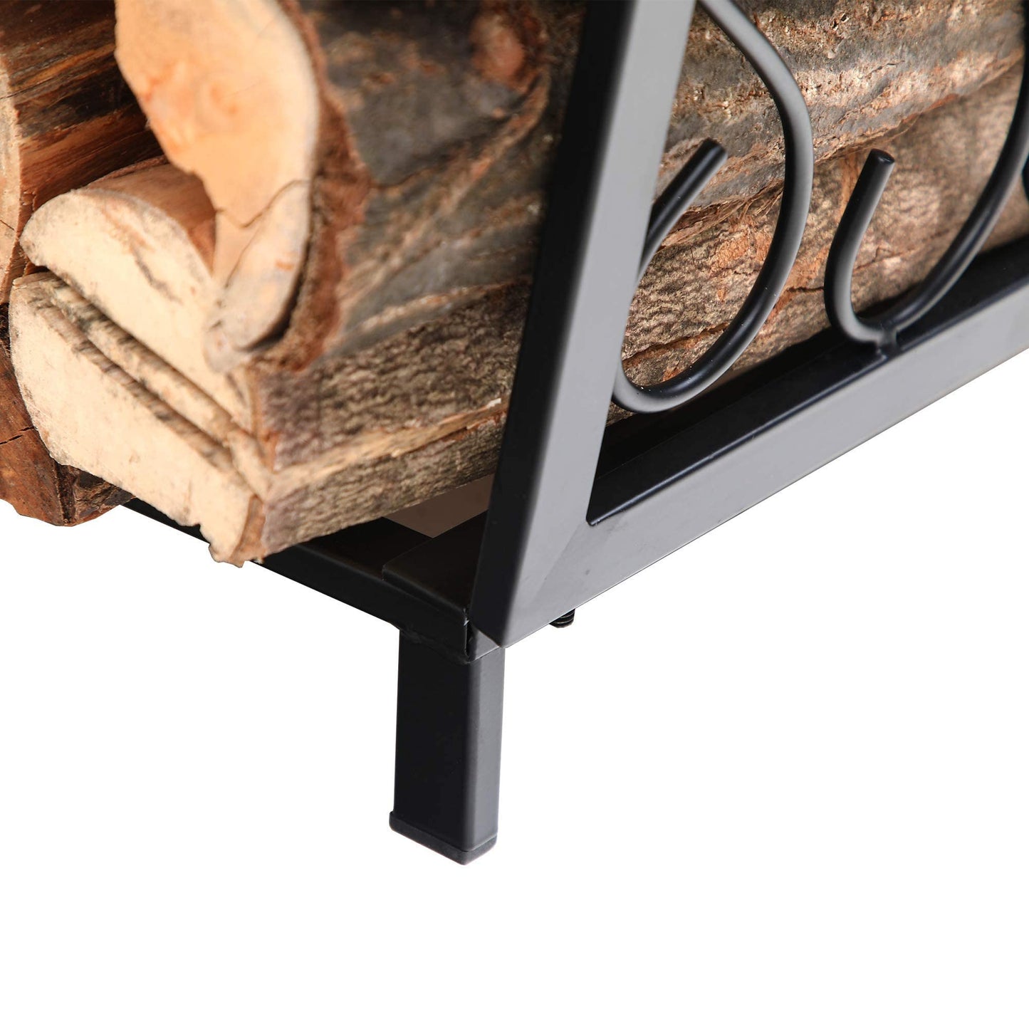 PHI VILLA 17 Inch Small Firewood Racks Indoor/Outdoor Firewood Bin Wood Burning Stove Accessories Wood Storage Log Rack Holder