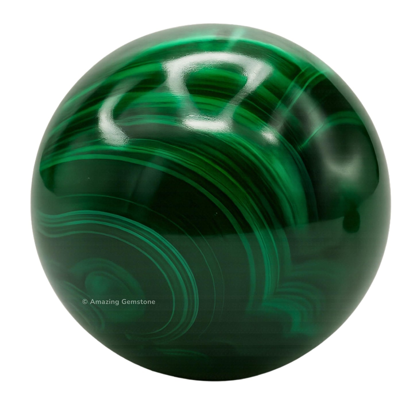 Amazing Gemstone Malachite Crystal Ball with Stand - 2" Inches Crystal Sphere Meditation Balls for Witchcraft and Decorative Balls