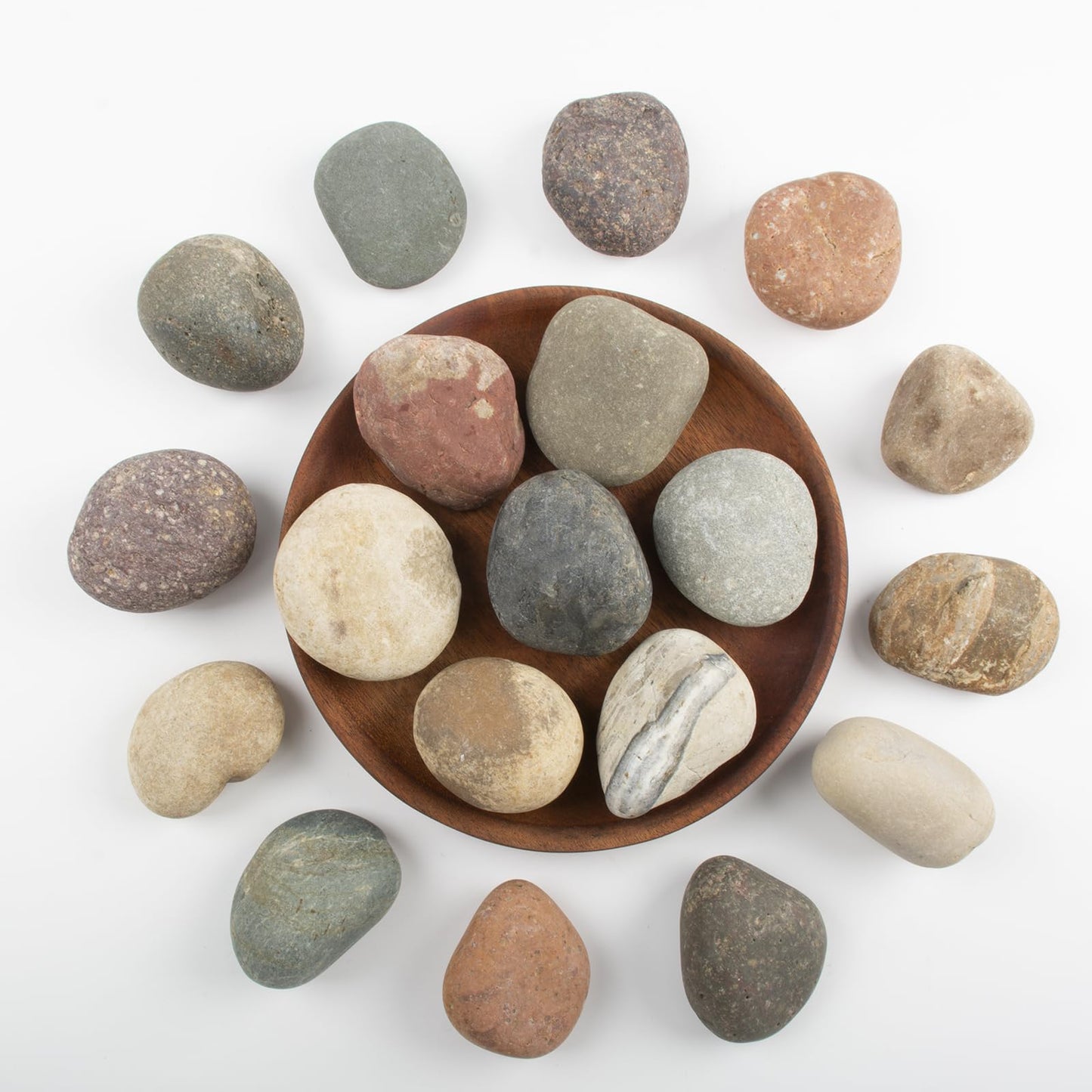 40 LBS Natural Pebbles - 1-2 inch Natural River Stones, Screened Decorative River Rocks for Landscaping, Garden Pathway, Plant Stones, Craft Walkways, and Outdoor Decorative